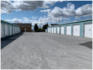 Two rows of storage units.